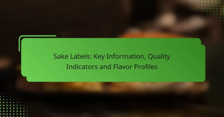Sake Labels: Key Information, Quality Indicators and Flavor Profiles